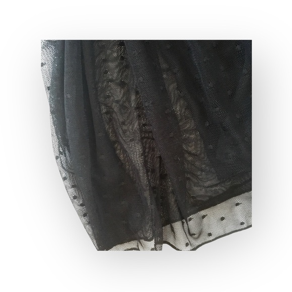 new LF Millau ๏ Floaty Net Maxi Skirt ๏ Polka Dot Lace Overlay ๏ Black ๏ XS - Picture 5 of 11